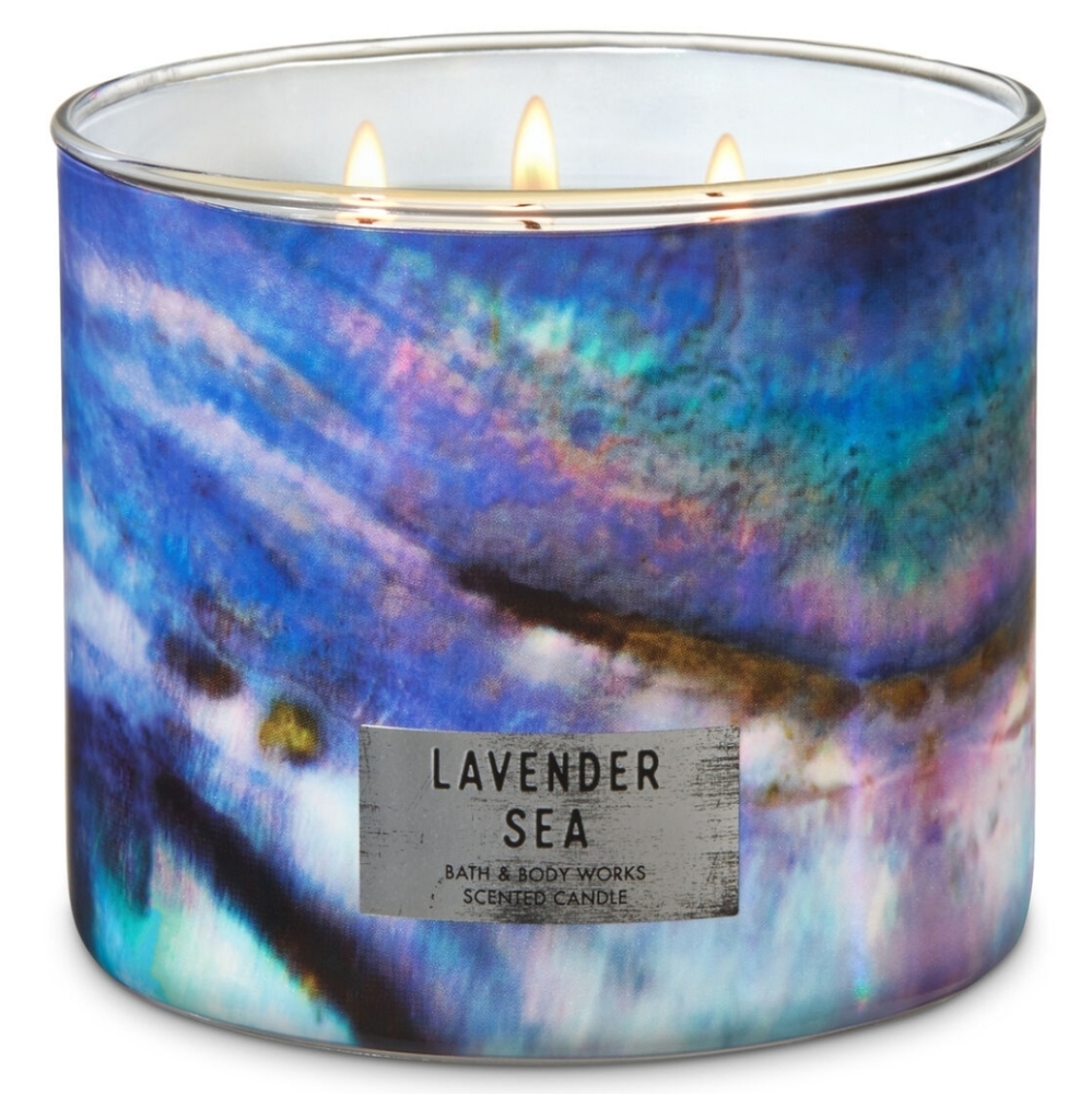 BBW Lavender Sea 3 Wick Candle